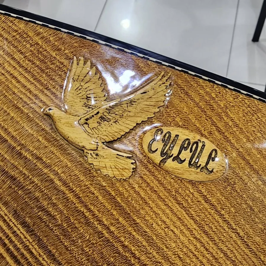 Kişiye Özel Oyma Dut Bağlama - 2